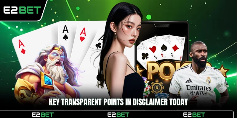 Key transparent points in Disclaimer today
