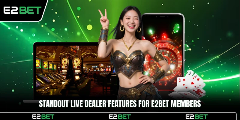 Standout live dealer features for E2BET members